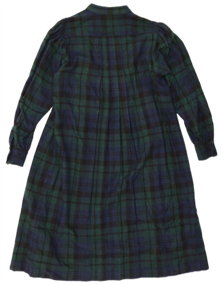 Vintage Womens Long Sleeve Maxi Dress IT 42 Medium Multicoloured Check