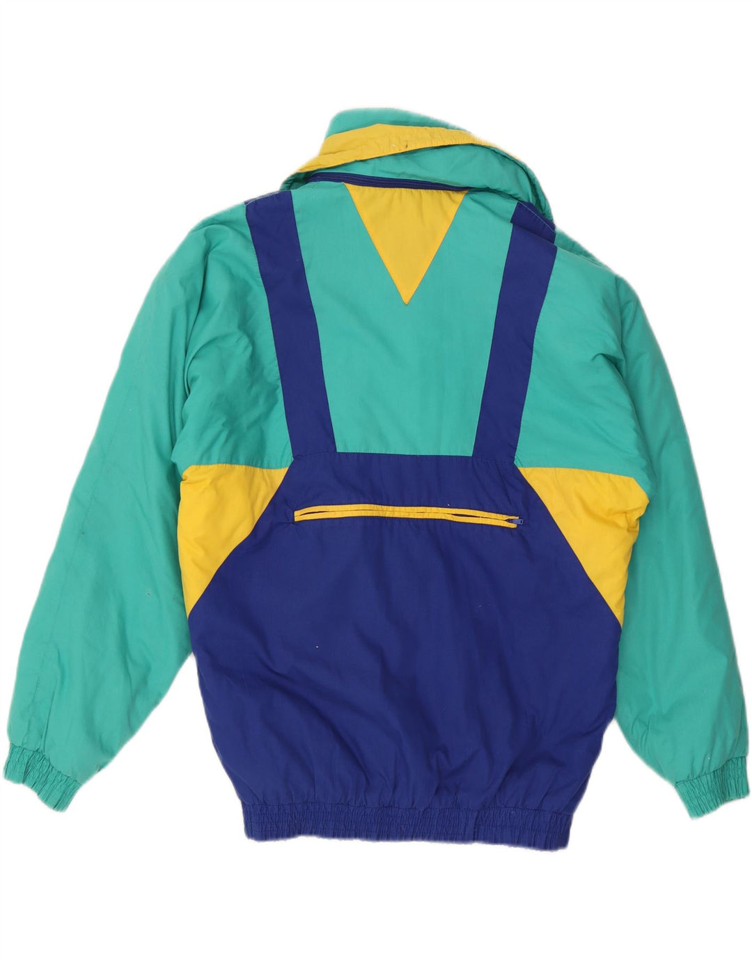 Vintage Mens Hooded Ski Jacket UK 38 Medium Multicoloured Colourblock