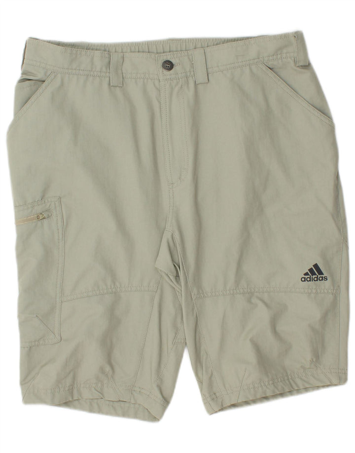 ADIDAS Mens Climalite Cargo Shorts W34 Large  Green