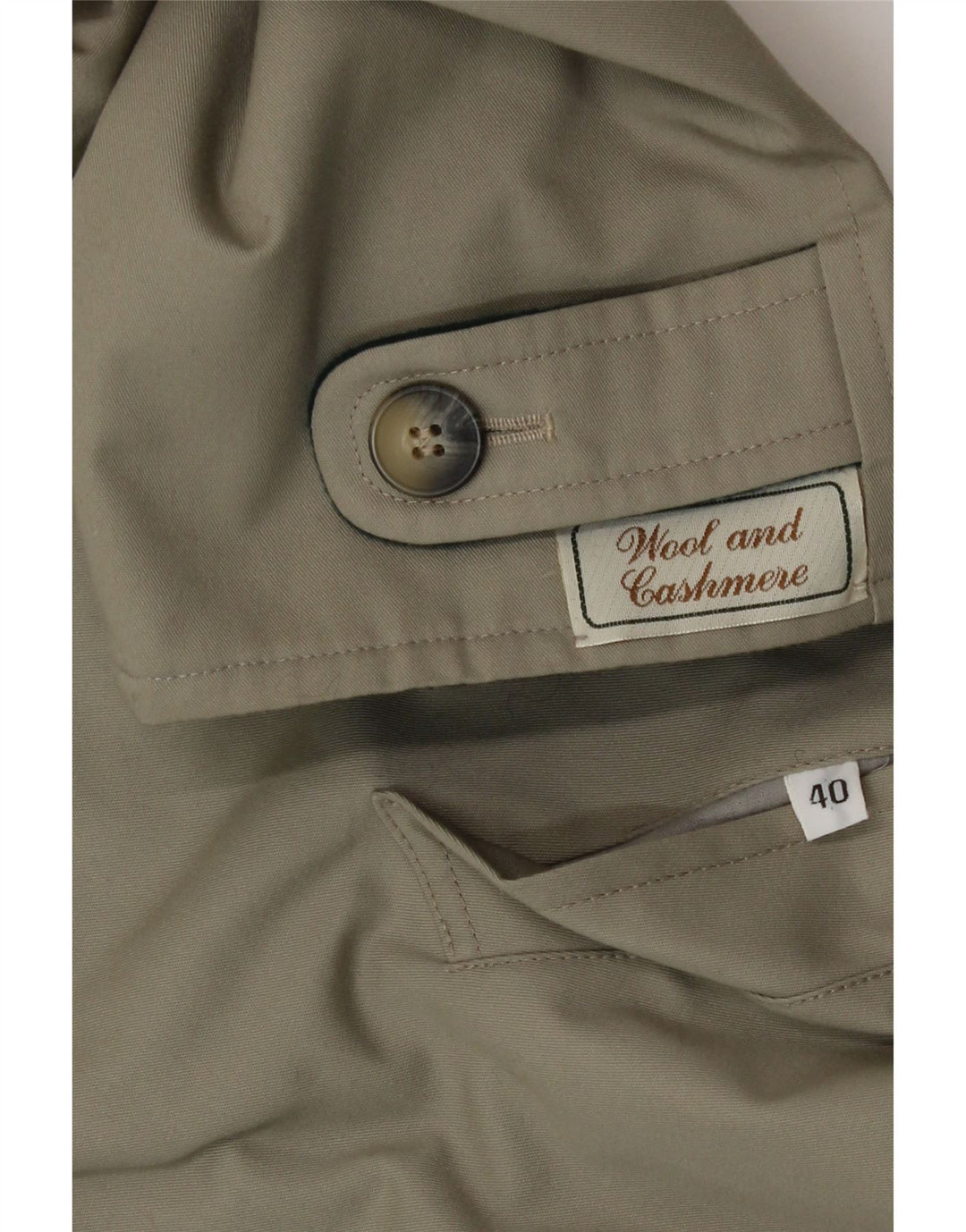 Vintage Womens Reversible Overcoat EU 40 Medium Green Wool