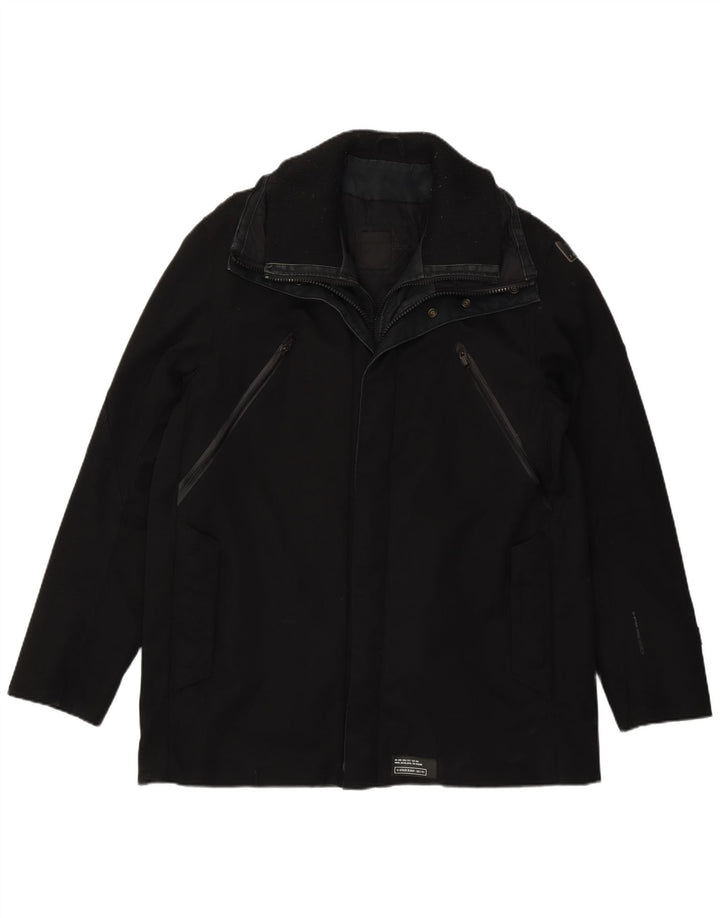 G-Star Mens Windbreaker Jacket UK 40 Large Black Polyamide
