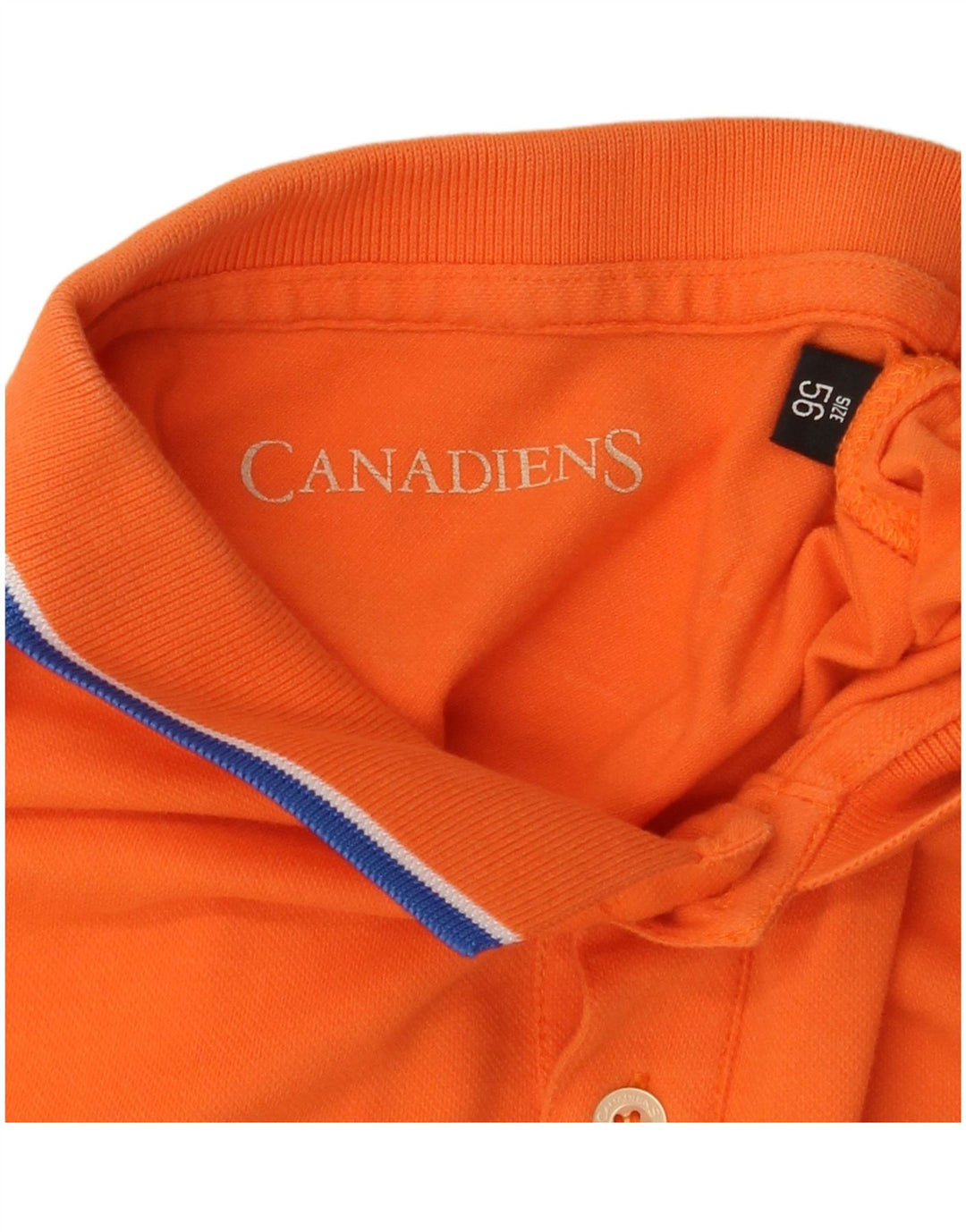 CANADIENS Mens Polo Shirt IT 56 2XL Orange Cotton