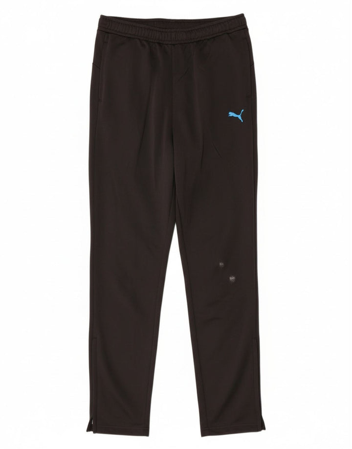 Puma Boys Regular Fit Tracksuit Trousers 13-14 Years Black Polyester Sports