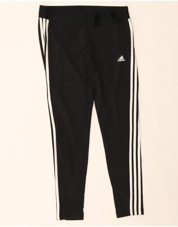 Adidas Womens Leggings UK 16/18 Large  Black Cotton