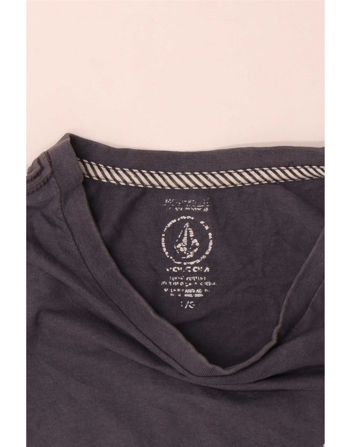 Volcom Mens Graphic T-Shirt Top Large Navy Blue Cotton