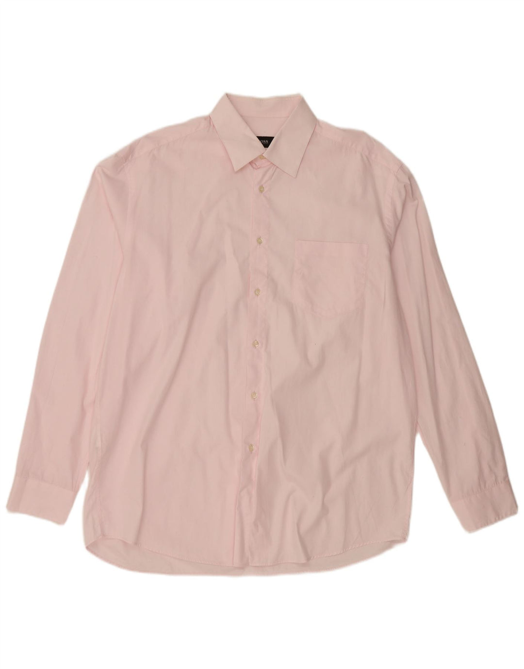 HUGO BOSS Mens Shirt Size 17 1/2 44 XL Pink Cotton