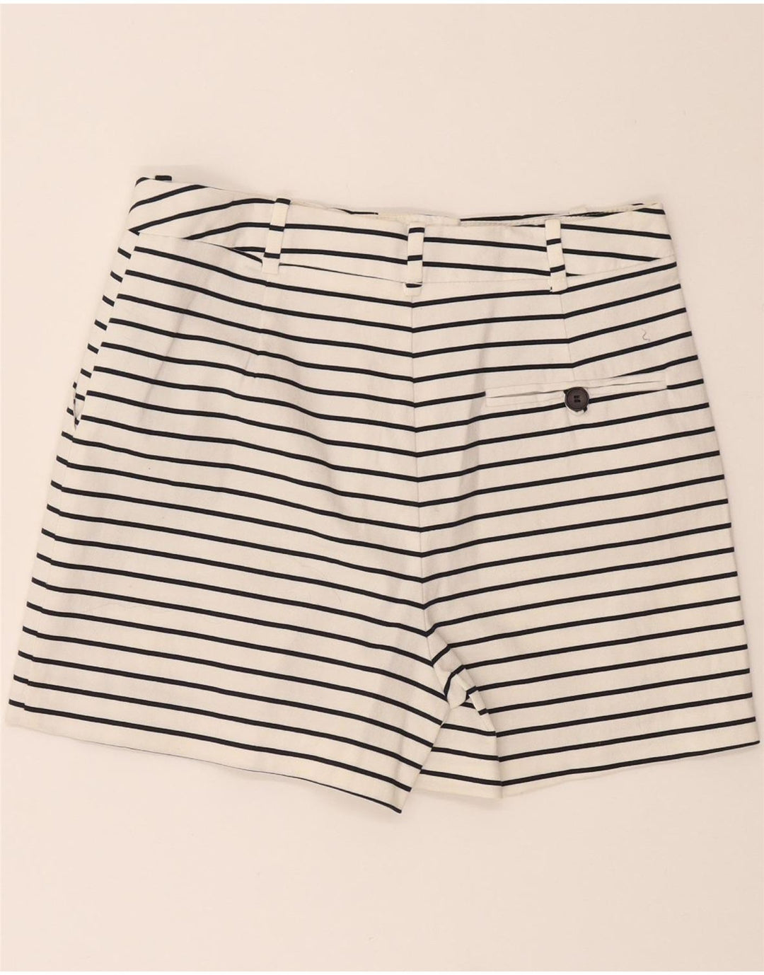 ZARA Womens Chino Shorts Small W28 White Pinstripe Vintage Zara and Second-Hand Zara from Messina Hembry 