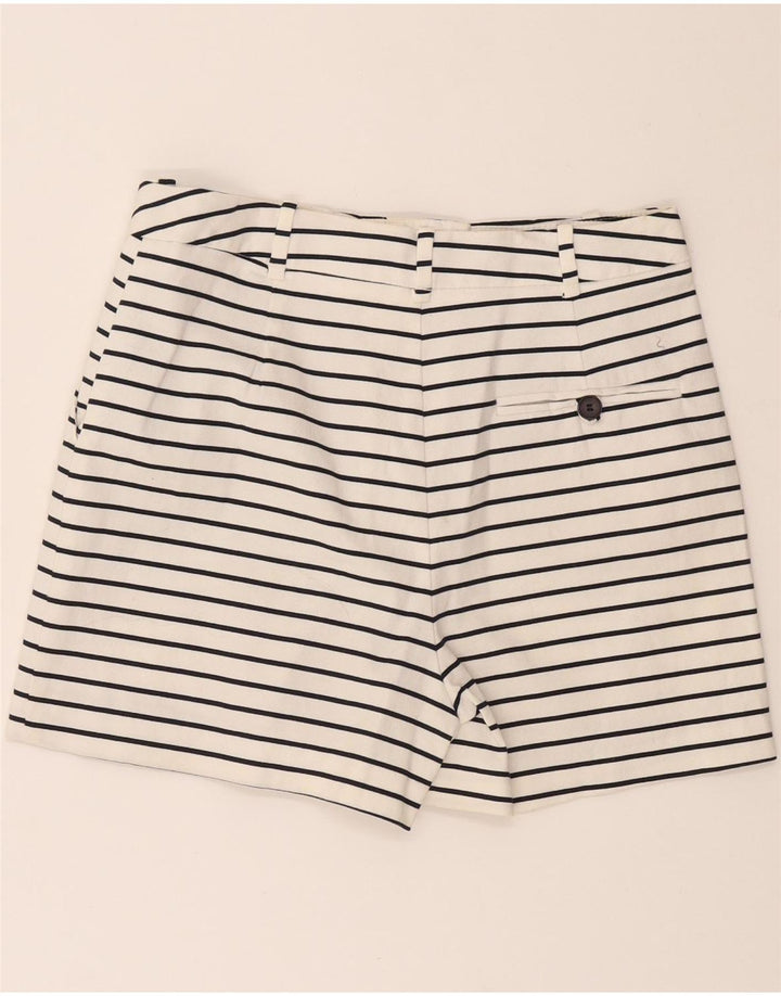 ZARA Womens Chino Shorts Small W28 White Pinstripe Vintage Zara and Second-Hand Zara from Messina Hembry 