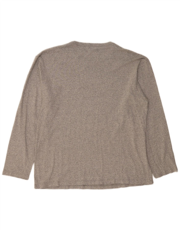 CHAMPION Mens Graphic Top Long Sleeve XL Grey Flecked
