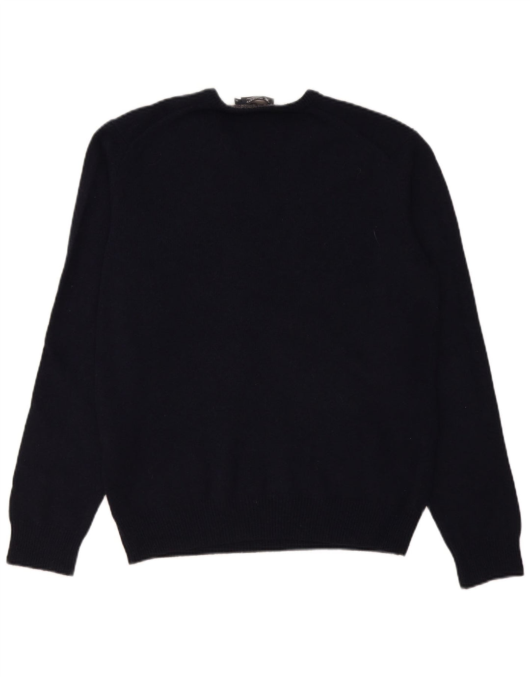 Hackett Mens V-Neck Jumper Sweater Medium Navy Blue Lambswool