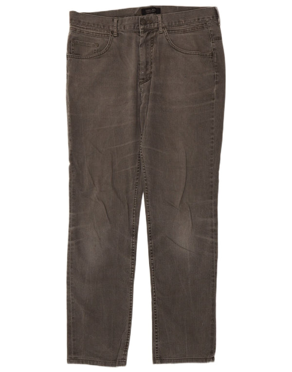 Zara Mens Straight Jeans EU 42 Large W32 L31 Grey Cotton