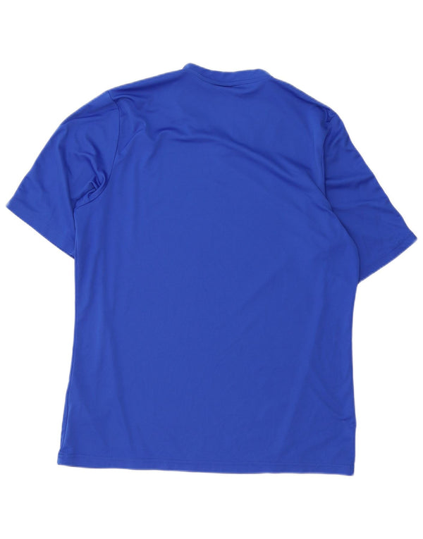 ADIDAS Mens Climalite T-Shirt Top Large Blue Polyester