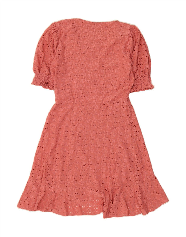 OASIS Womens Wrap Dress UK 10 Small Pink Polyester Vintage Oasis and Second-Hand Oasis from Messina Hembry 