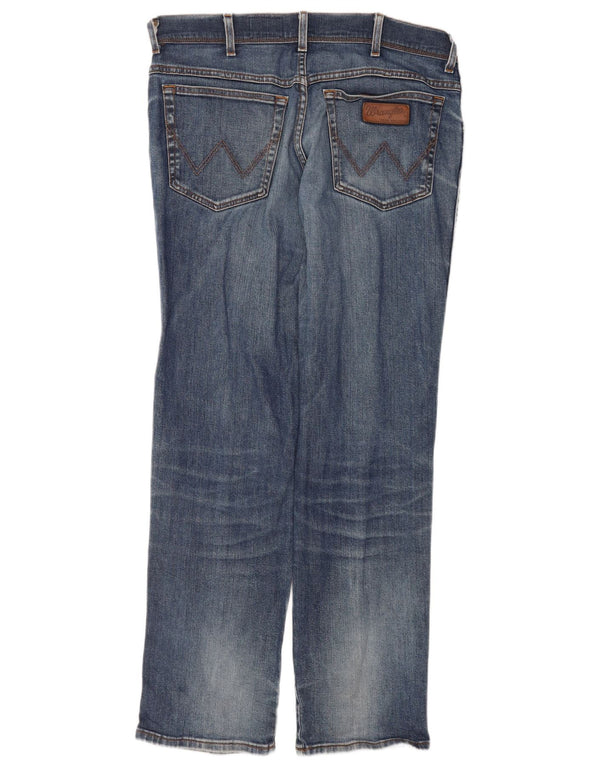 Wrangler Mens Texas Stretch Straight Jeans W36 L32 Blue Cotton