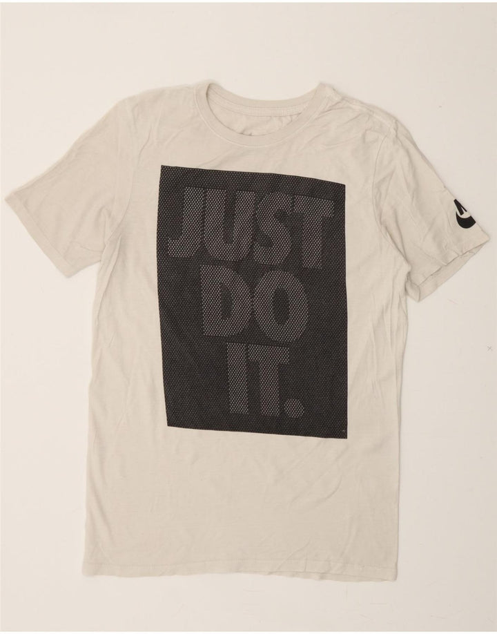 NIKE Mens Athletic Cut Graphic T-Shirt Top Small Off White Vintage Nike and Second-Hand Nike from Messina Hembry 