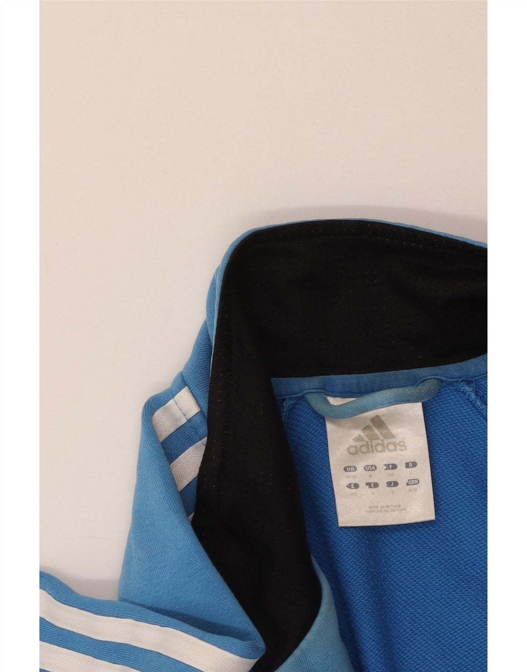 ADIDAS Mens Tracksuit Top Jacket UK 40/42 Medium Blue Colourblock Cotton