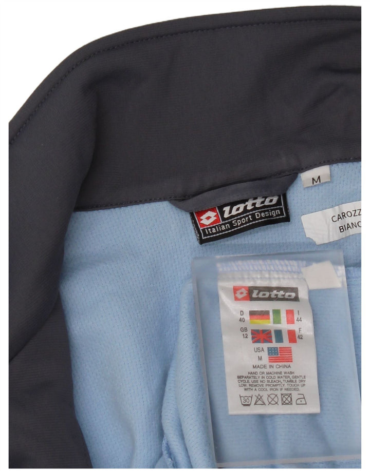 Lotto Womens Tracksuit Top Jacket UK 12 Medium Blue Colourblock Polyester