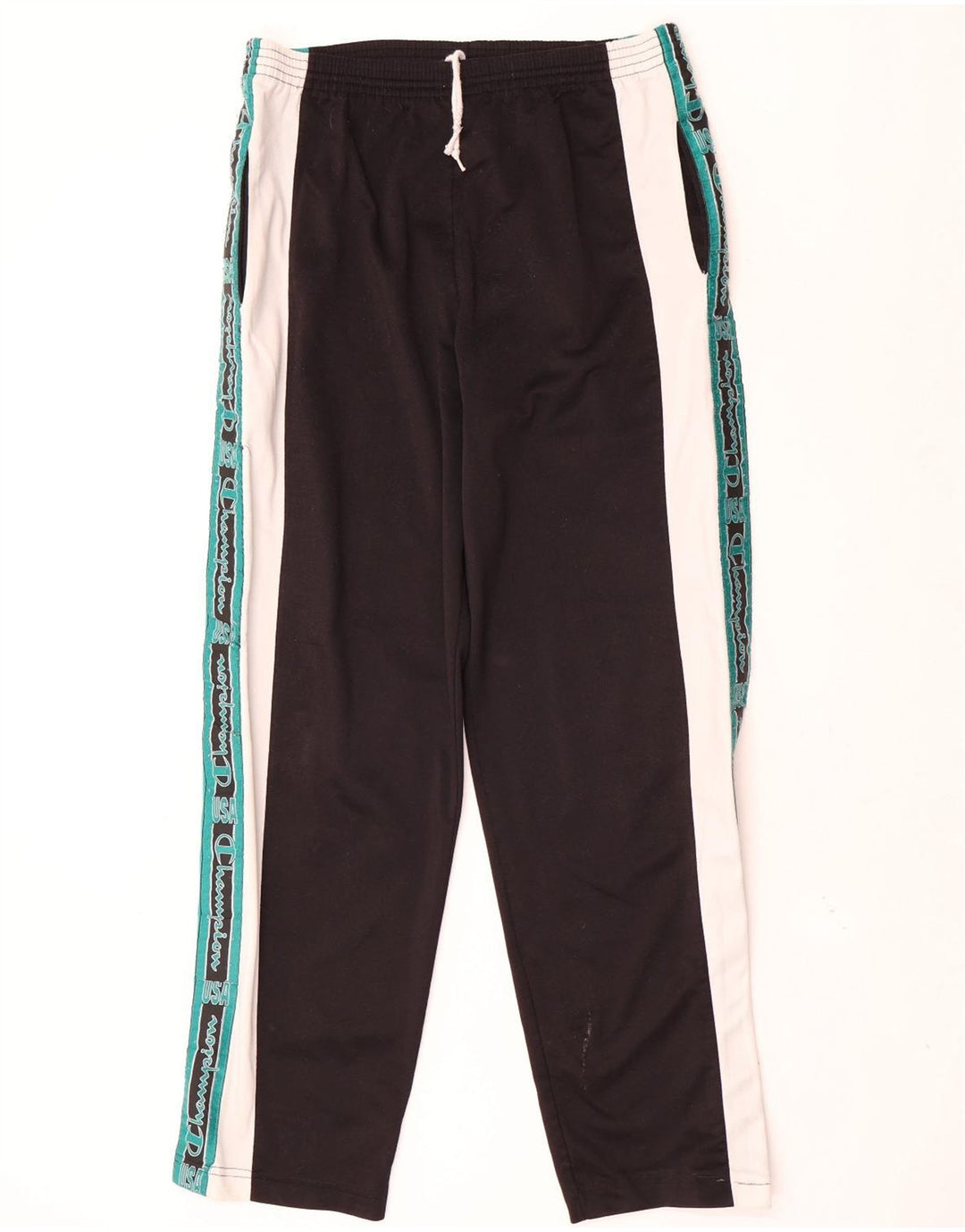 Champion Mens Graphic Tracksuit Trousers Large  Black Colourblock Polyester