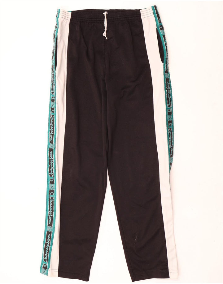 Champion Mens Graphic Tracksuit Trousers Large  Black Colourblock Polyester