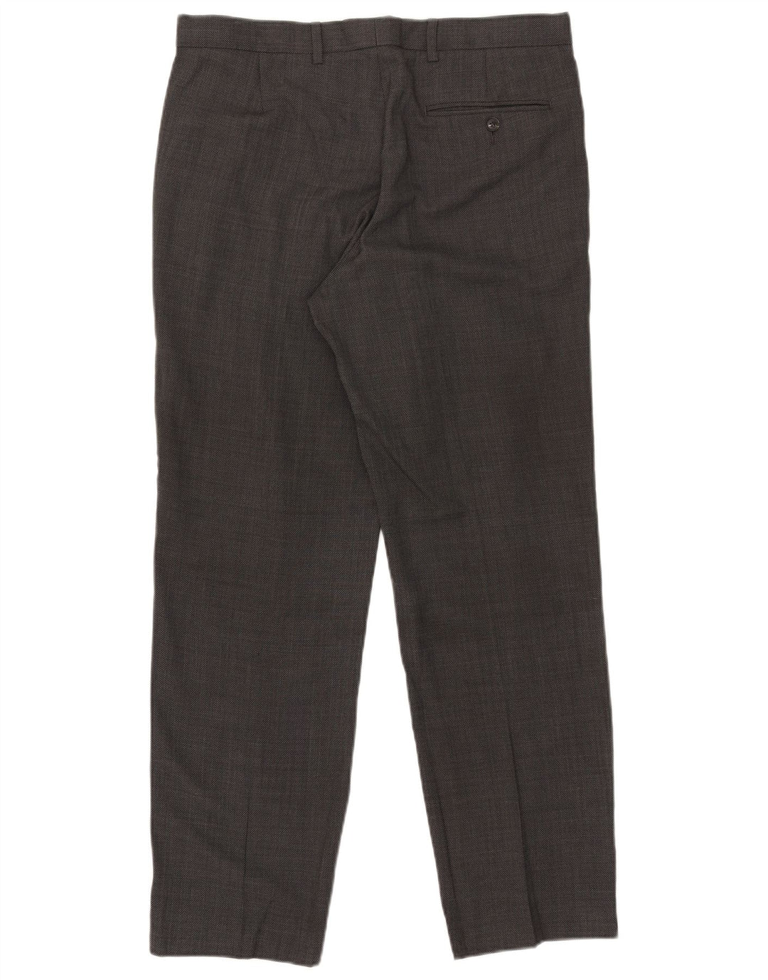 Marks & Spencer Mens Regular Fit Suit Trousers W34 L31 Grey Wool