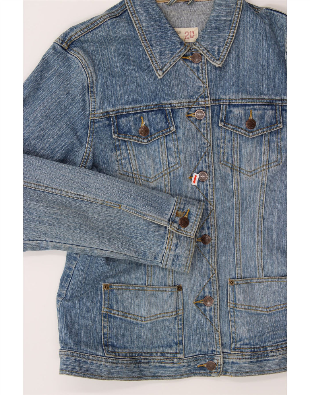 EDDIE BAUER Womens Denim Jacket UK 16 Large Blue Cotton Vintage Eddie Bauer and Second-Hand Eddie Bauer from Messina Hembry 