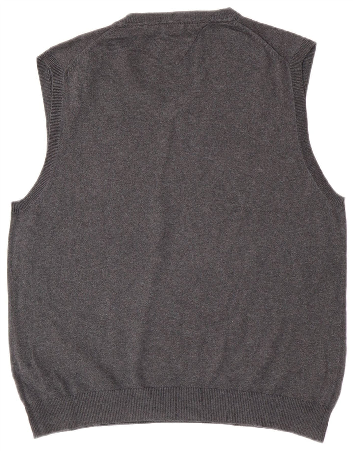 Tommy Hilfiger Mens Vest Tank Top Large Grey Cotton