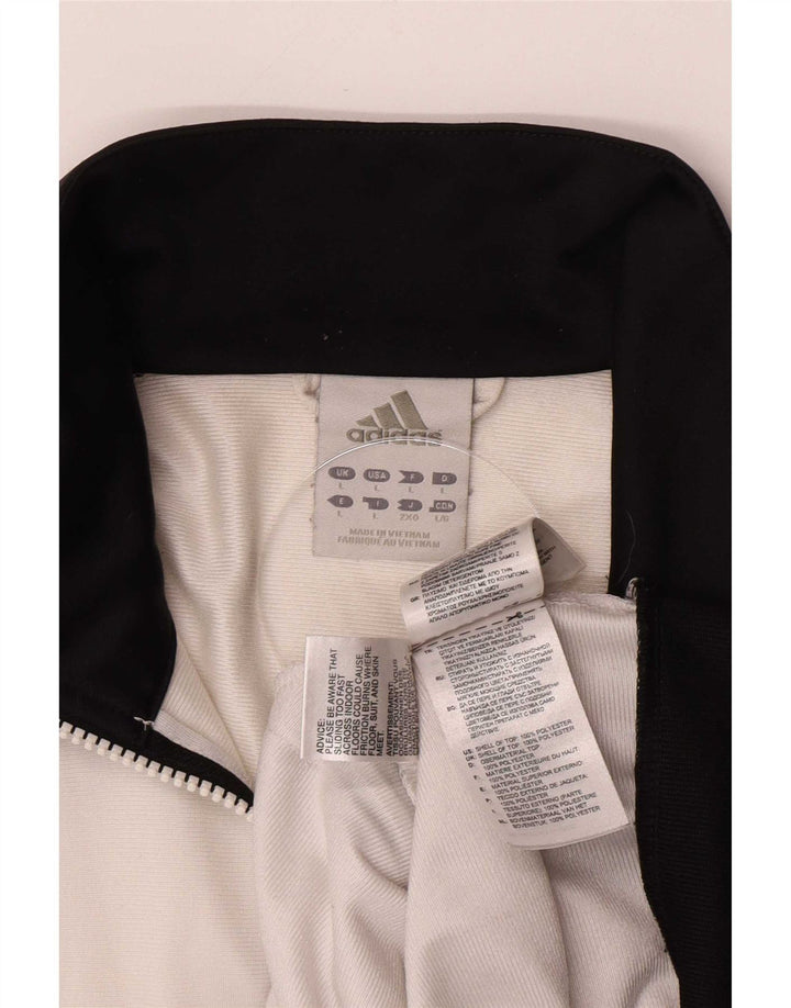 Adidas Mens Tracksuit Top Jacket Large Grey Polyester
