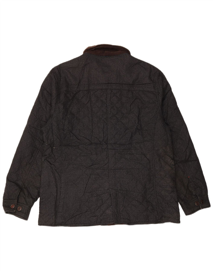 JOULES Mens Quilted Jacket UK 44 2XL Navy Blue Polyester