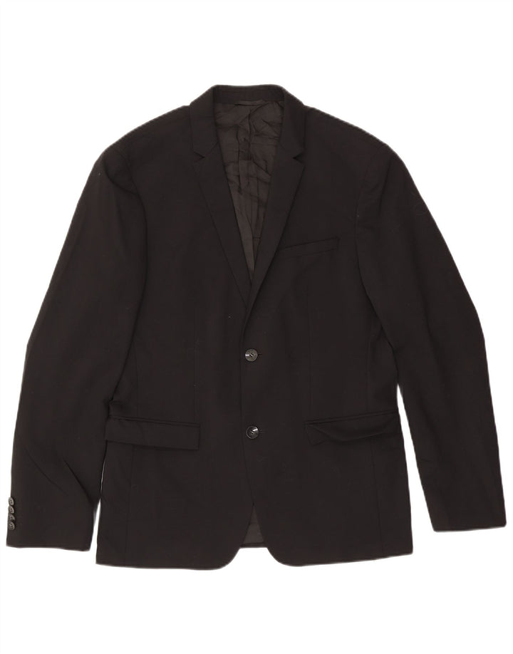 CALVIN KLEIN Mens 2 Button Blazer Jacket IT 48 Medium Black Wool