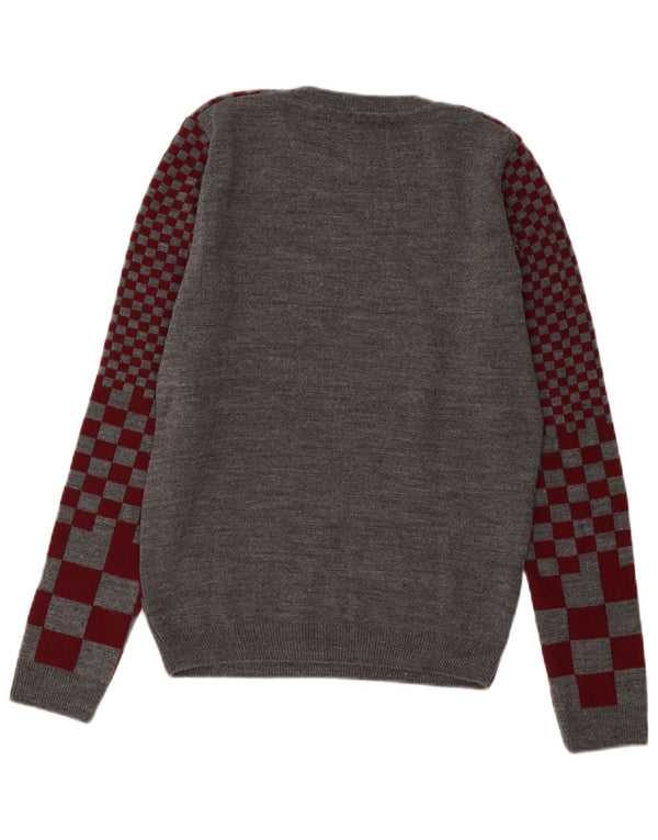 RENATO BALESTRA Girls Crew Neck Jumper Sweater 14-15 Years 2XL Grey