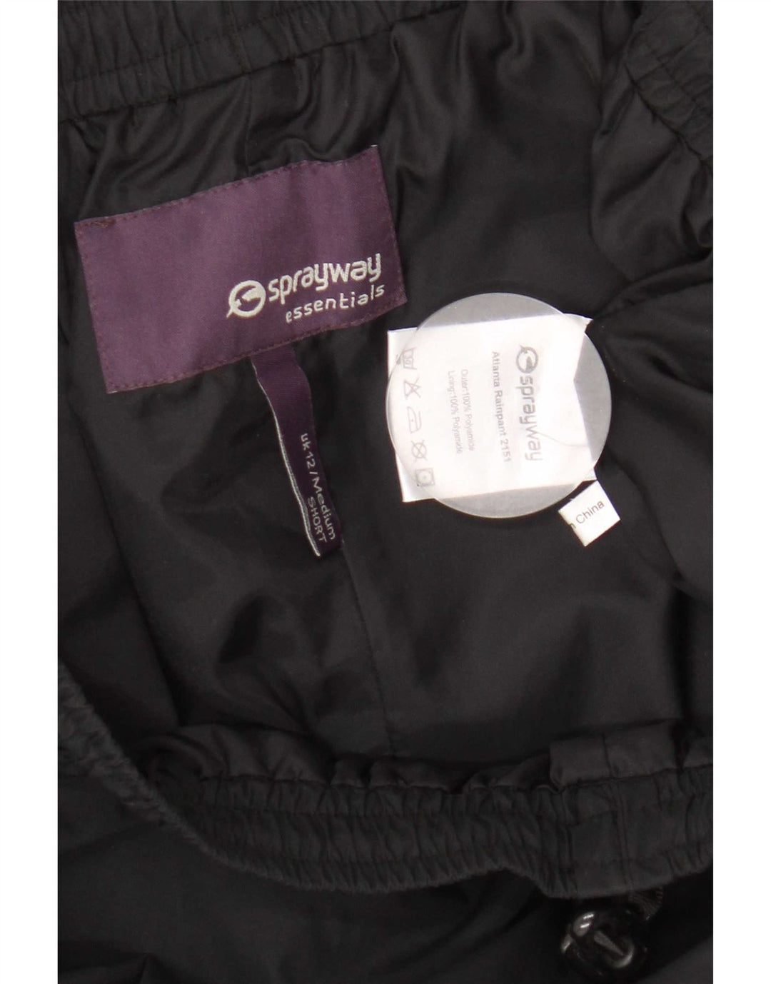 Sprayway Womens Tracksuit Trousers UK 12 Medium Black Nylon