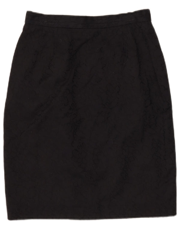 Nazareno Gabrielli Womens Pencil Skirt IT 44 Medium W28 Black Floral Cotton