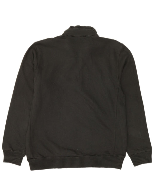 Champion Mens Classics Zip Neck Sweatshirt Jumper Medium Black Cotton