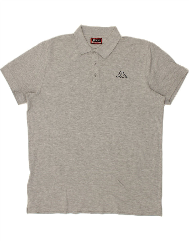 KAPPA Mens Polo Shirt 2XL Grey Cotton Vintage Kappa and Second-Hand Kappa from Messina Hembry 