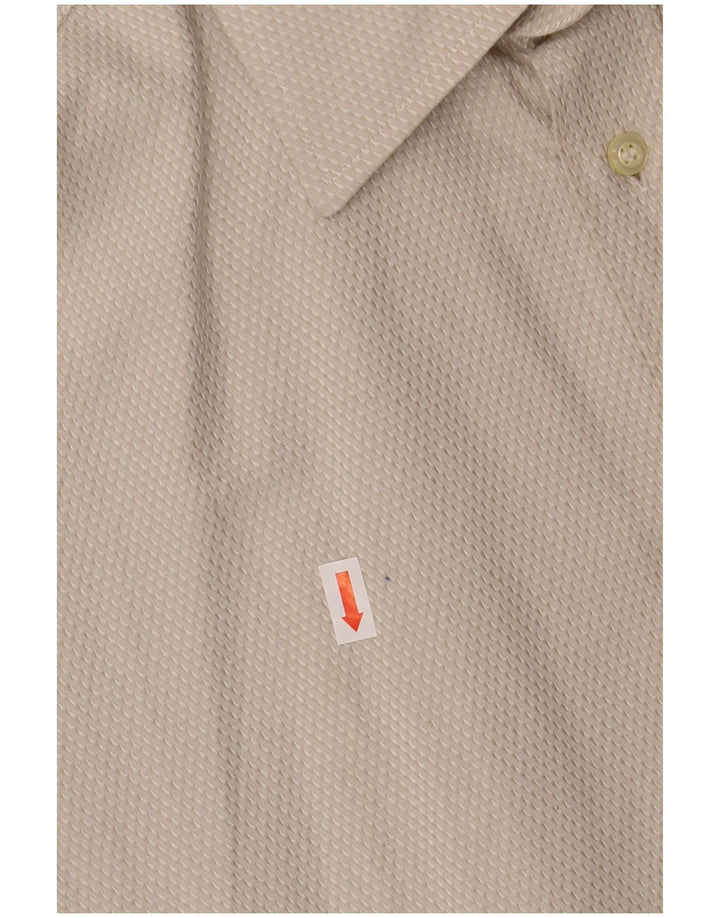 ROCCOBAROCCO Mens Shirt Size 41 16 Large Beige Cotton