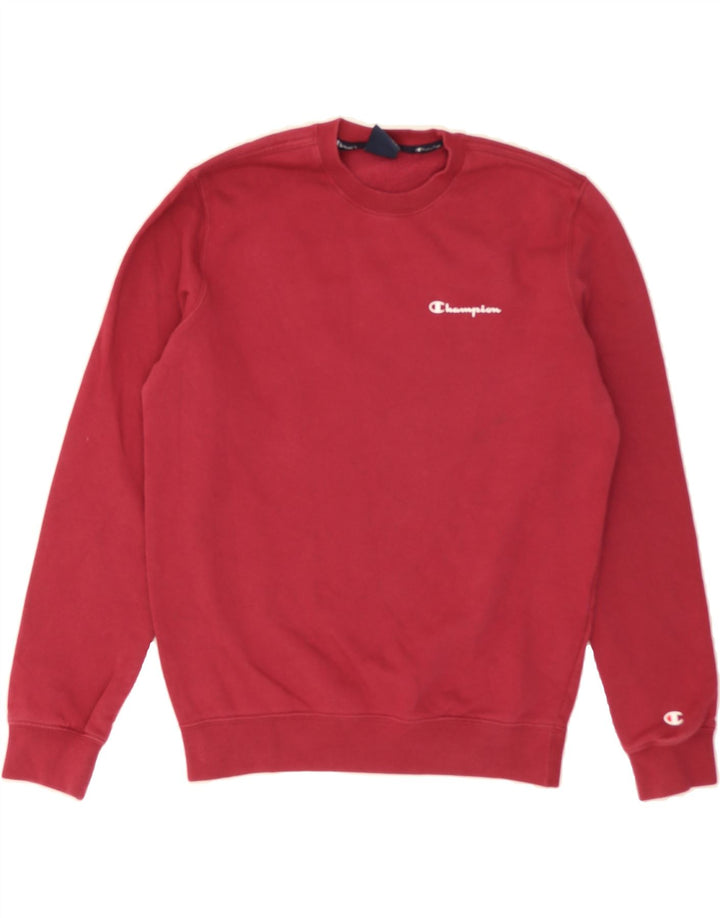 CHAMPION Womens Sweatshirt Jumper UK 14 Medium Red Cotton Vintage Champion and Second-Hand Champion from Messina Hembry 