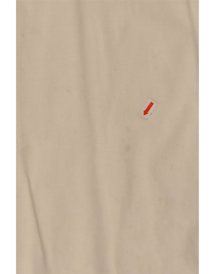 NIKE Mens Graphic T-Shirt Top Medium Off White Cotton