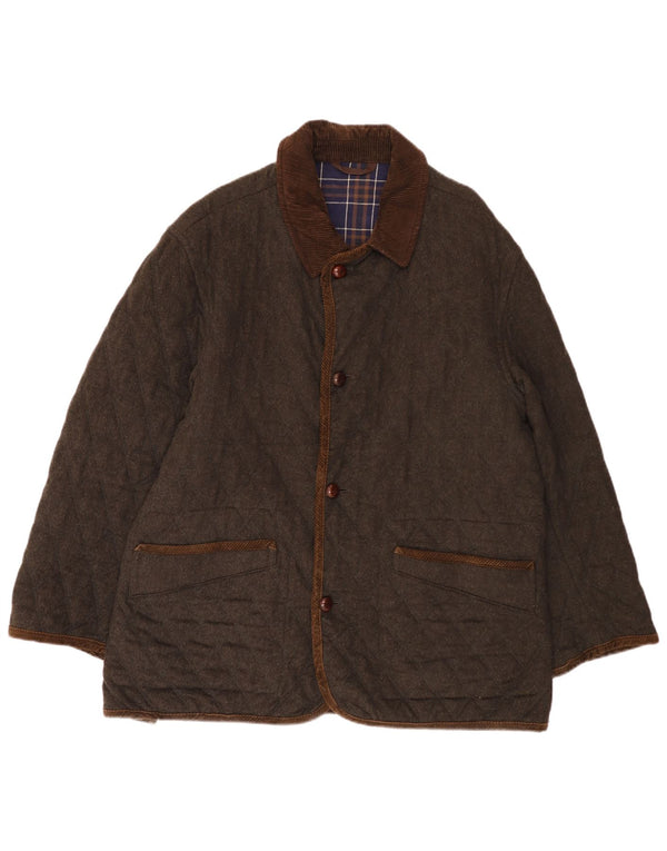 Corneliani Mens Quilted Jacket UK 40 Large Brown