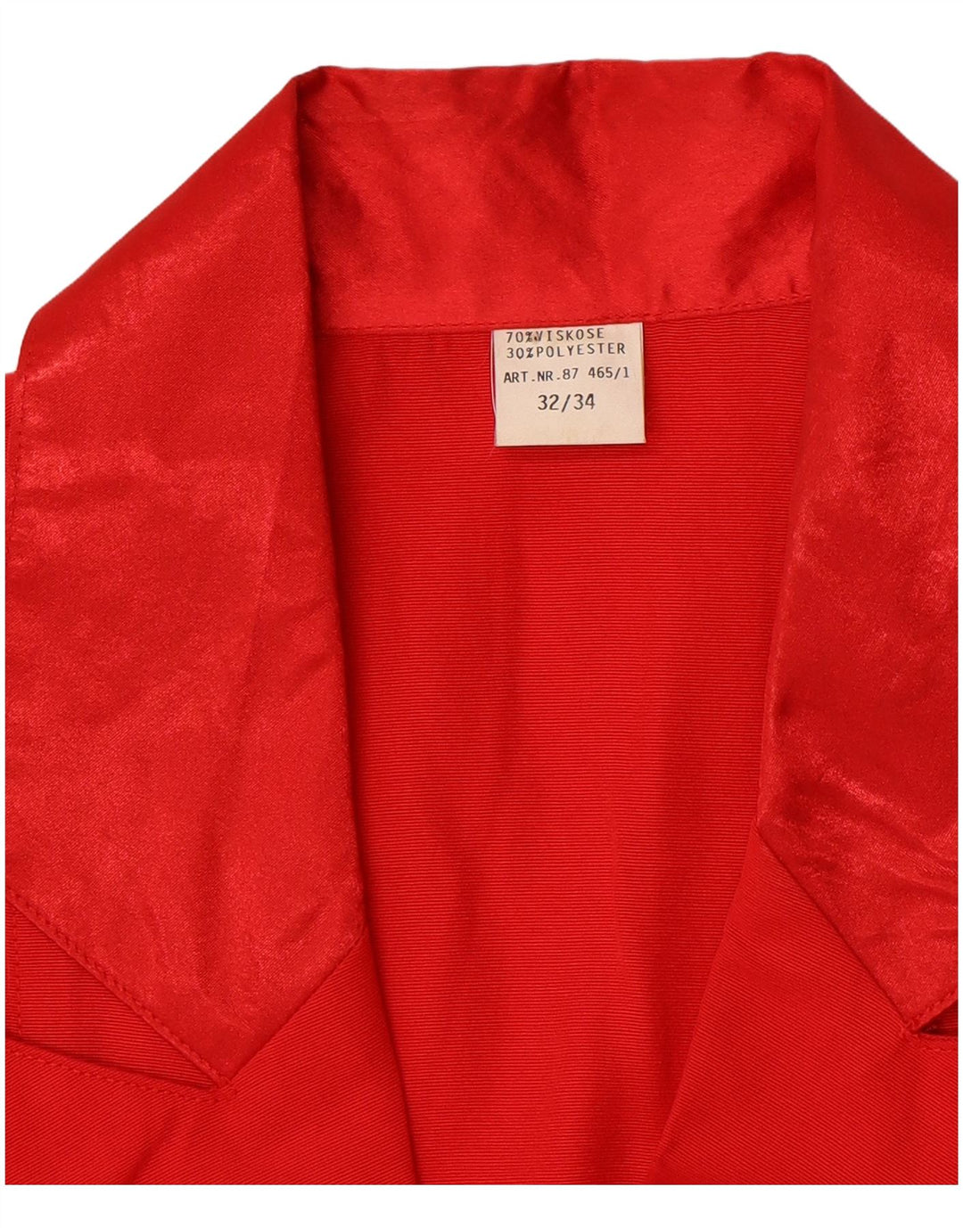 VINTAGE Womens 3 Button Blazer Jacket UK 12 Medium Red Viscose
