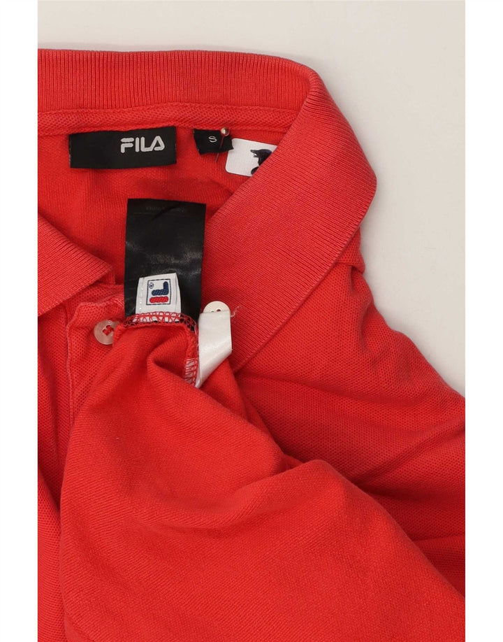 Fila Mens Polo Shirt Small Red Cotton