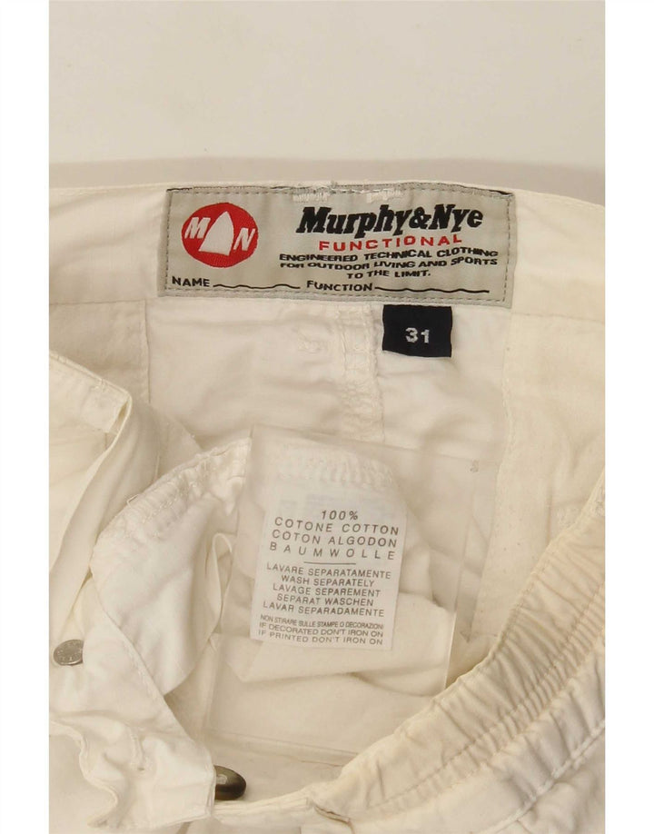 Murphy & Nye Mens Chino Shorts W31 Medium White Cotton