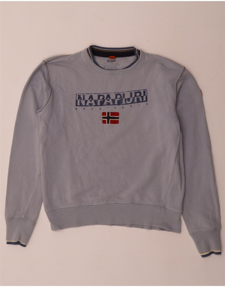 NAPAPIJRI Boys Geographic Graphic Sweatshirt Jumper 15-16 Years Grey