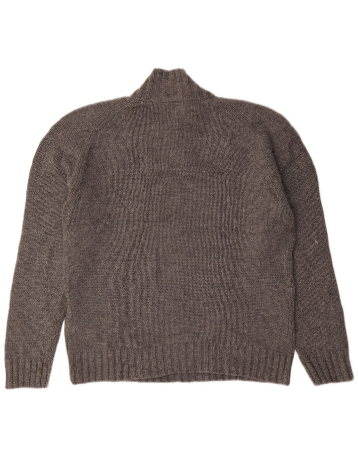 Marks & Spencer Mens Autograph Button Neck Jumper Sweater Large Grey