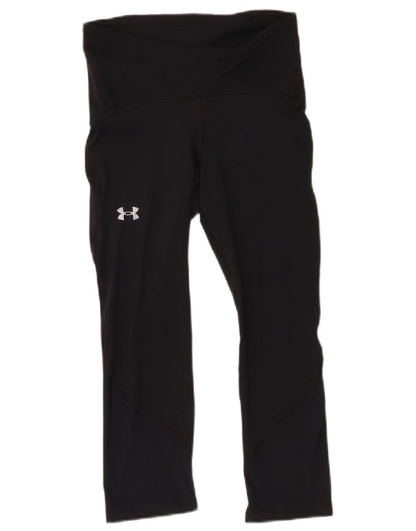 Under Armour Womens Heat Gear Capri Leggings UK 8 Small Black