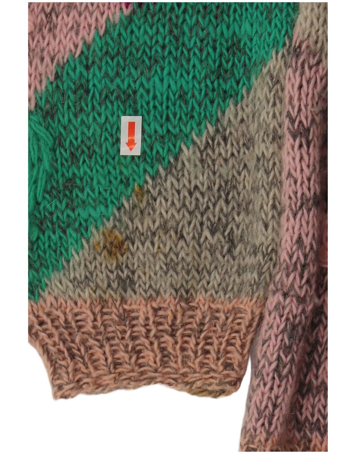 VINTAGE Womens Boat Neck Jumper Sweater UK 18 XL Multicoloured Floral