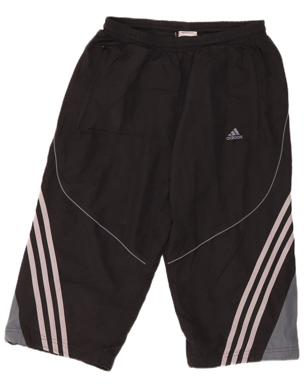 Adidas Mens Bermuda Sport Shorts Small Black Colourblock Polyester