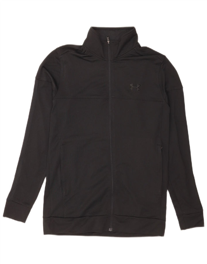 Under Armour Mens Tracksuit Top Jacket Small Black Polyester