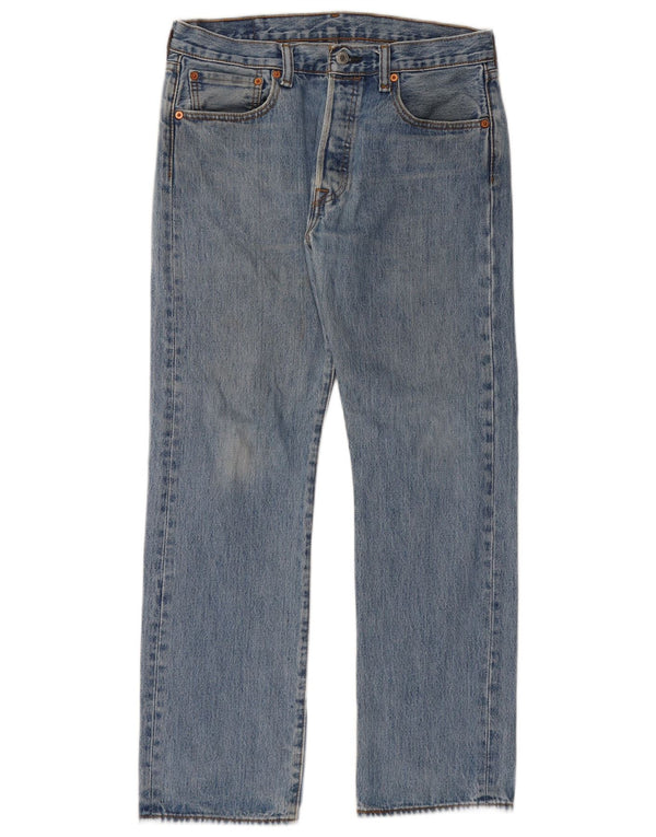 Levi's Mens 501 Straight Jeans W32 L30 Blue Cotton
