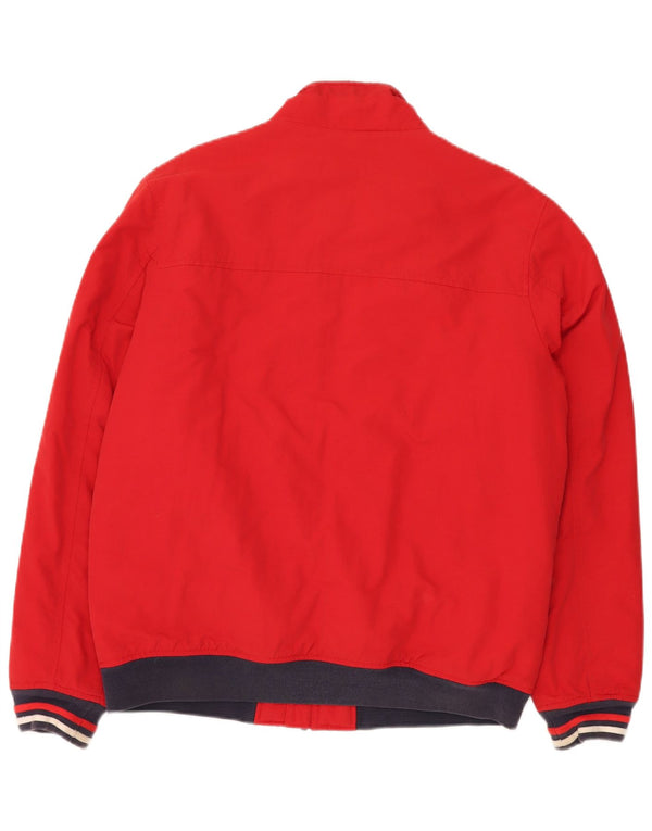 TOMMY HILFIGER Mens Bomber Jacket UK 40 Large Red Polyamide