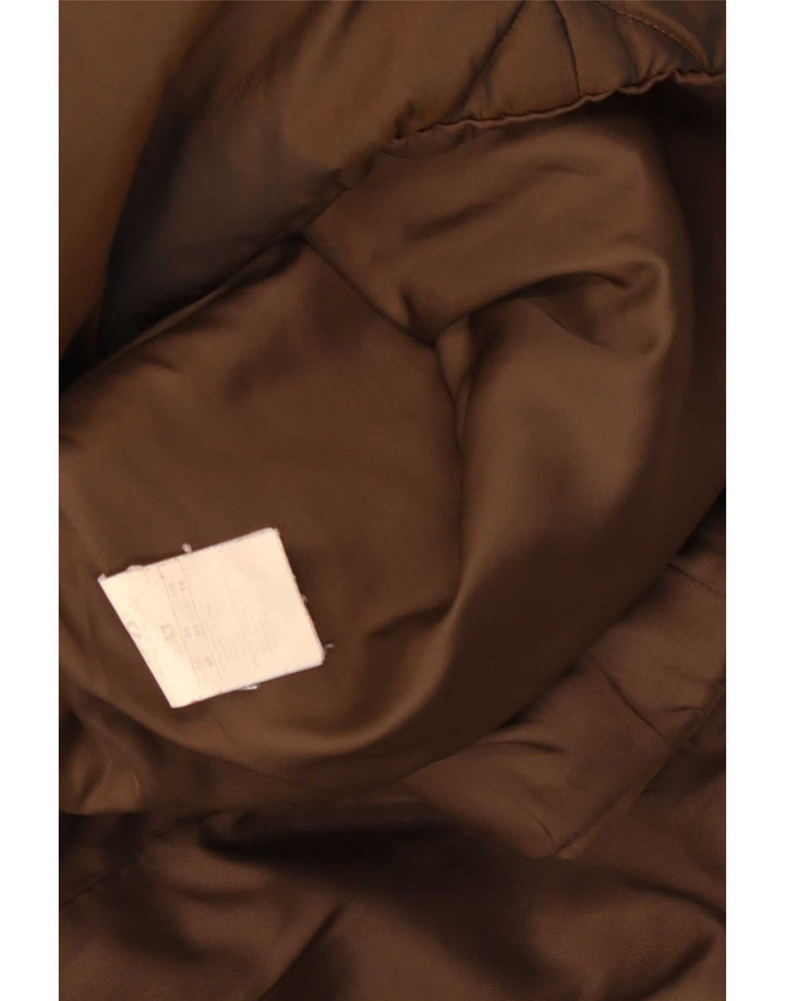 ELENA MIRO Womens Padded Jacket UK 18 XL Brown Polyester